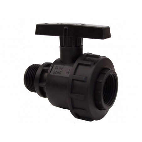 Műanyag golyóscsap 1" KB PP