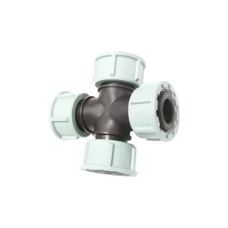 Hollanderes szelepkötő kereszt idom, 1" KHHH