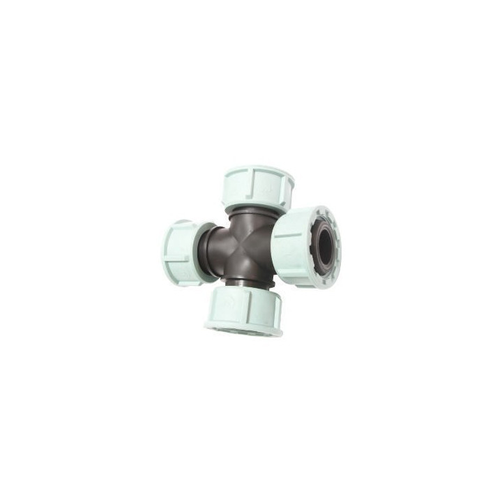 Hollanderes szelepkötő kereszt idom, 1" KHHH