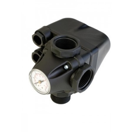 PM-5-3W nyomáskapcsoló+mérőóra 3 utas csatlakozással