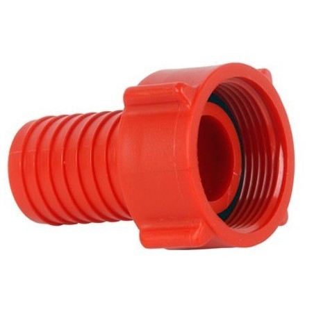 Hollanderes tömlővég, műa. 3/4"BM 1/2" tömlőhöz piros