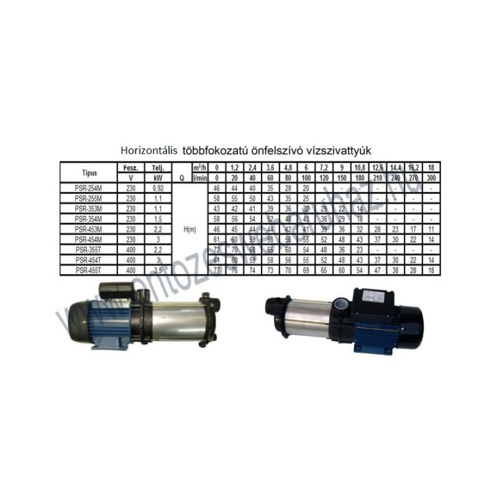 PSR-254M 920W 100L horizontális szivattyú