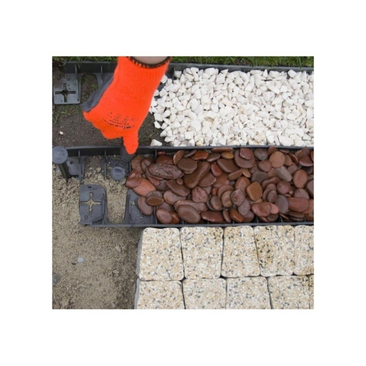 Extra erős ágyásszegély fekete 1025/75/45 mm