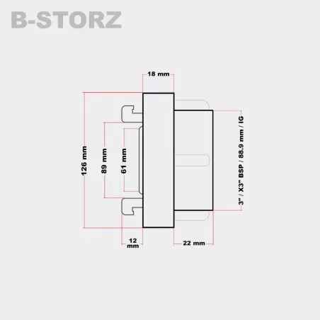 Storz menetes tömlő kapocs B-75x3"