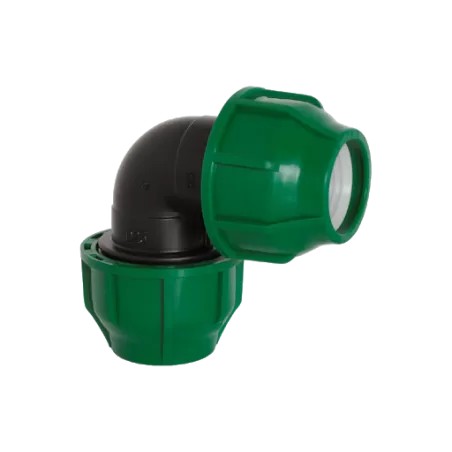 MPE könyök 20x20 tok x tok (zöld,10bar)