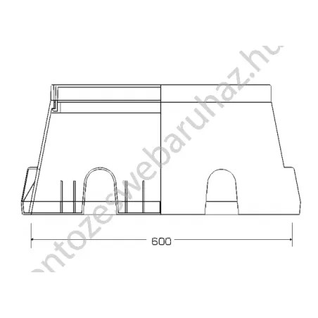 Téglalap alakú szelepakna jumbo (PA)