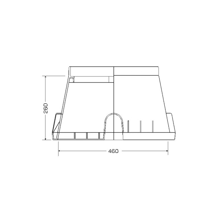 Téglalap alakú szelepakna jumbo (PA)