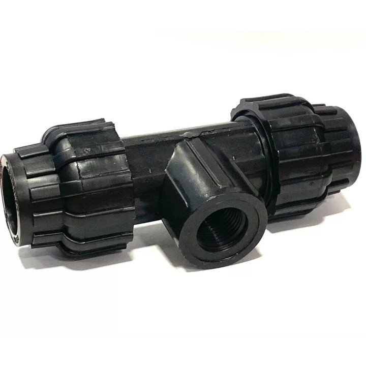 KPE,MPE T idom 25 x 3/4 x 25 Tok-BM-Tok (fekete)