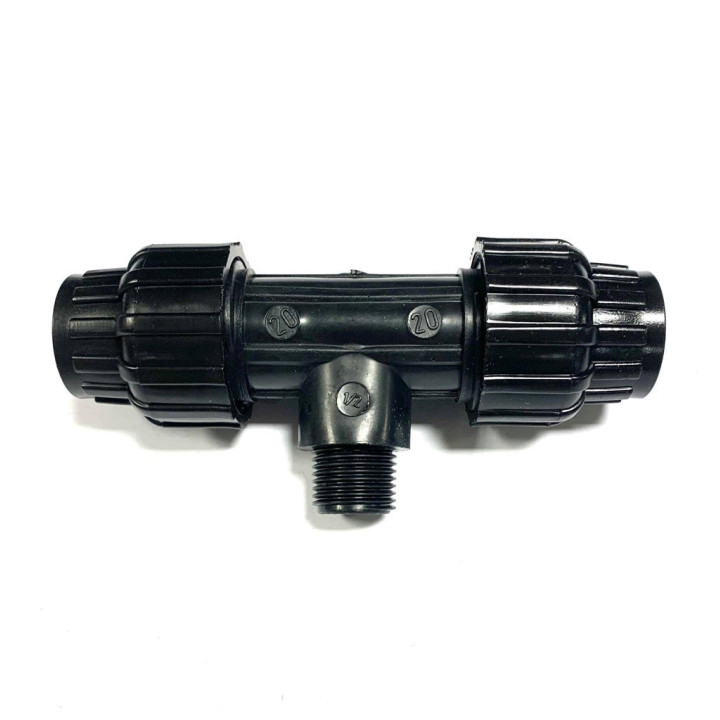 KPE MPE T idom 25 x 3/4" x 25 tok x KM x tok fekete 10 bar