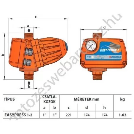PEDROLLO EASYPRESS-2M szivattyú vezérlő