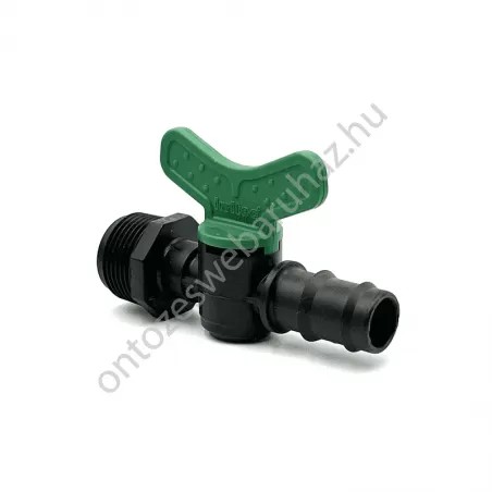 Tömlővéges szelep zöld 16x3/4"KM 4bar