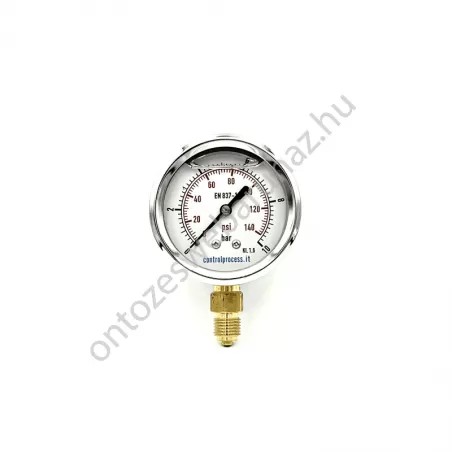 Glicerinnel töltött nyomásmérő óra 0-10bar álló