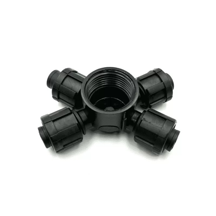 Csepegtető szalag elosztó 4-es 17 x 1" BM (kereszt) PP