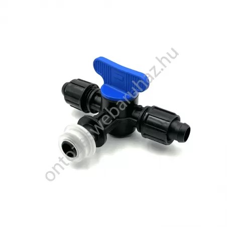 Csepegtető  szalag indító csap 2xDN17x16mm gumigyűrűs (szorítógyűrűs rögzítés) SUN