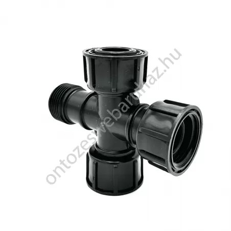 Hollanderes szelepkötő kereszt idom, 1" KHHH