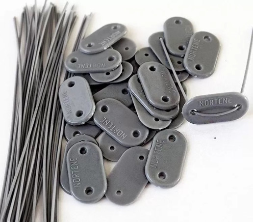 Rögzítő árnyékoló hálókhoz 26 db/cs + 4 m szürke huzal