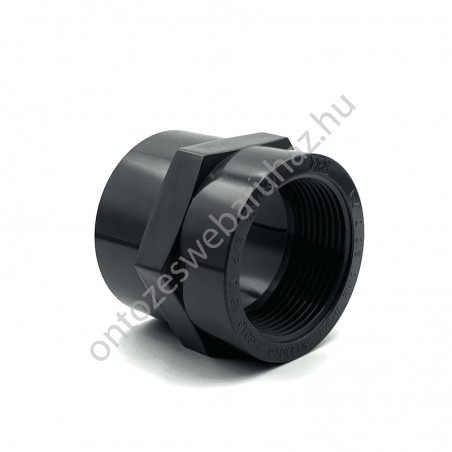 PVC ragasztható erősített belsőmenetes toldás 50mm x 1 1/4"BM
