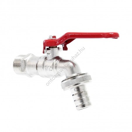 Erősített fém golyós csap 1" KM 5/4" tömlőhöz