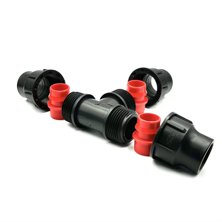 Variálható menetes T idom 25x25x25 PP