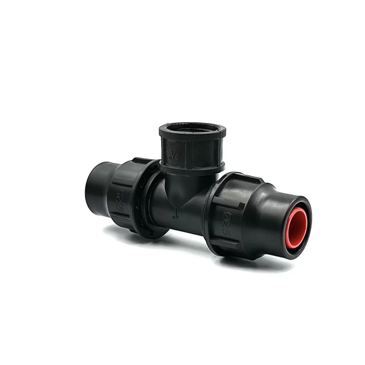 Variálható menetes T idom 25x3/4"BMx25 PP