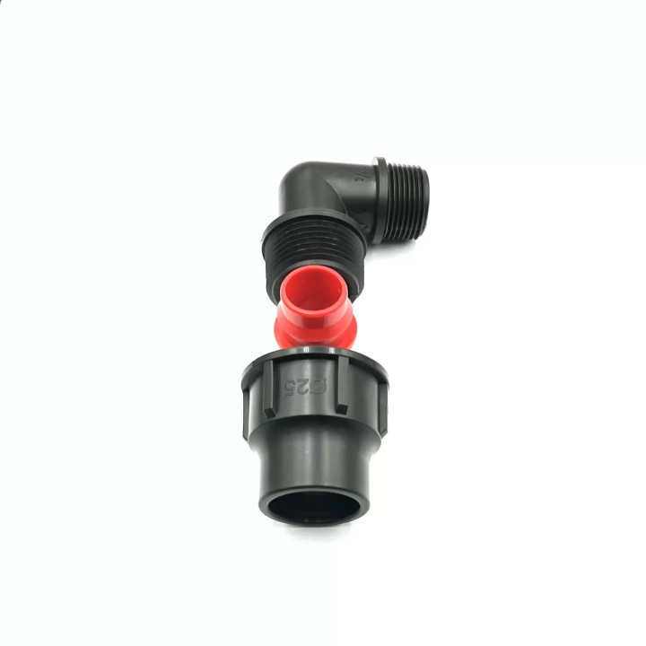 Variálható menetes könyök idom 25x1/2"KM PP