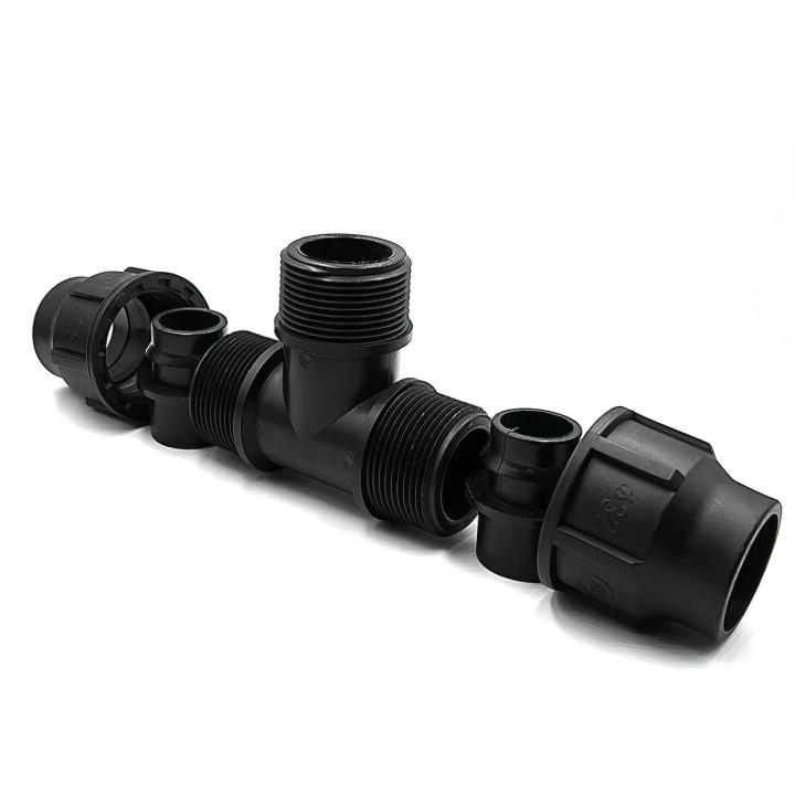 Variálható menetes T idom 32x1,1/4"KMx32 PP