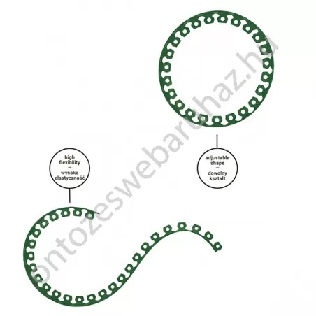 Kerti szegély szett easy border 10m x 4cm zöld