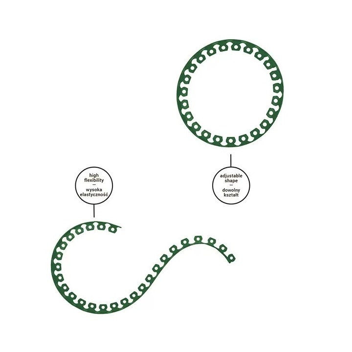 Kerti szegély szett easy border 10m x 4cm zöld