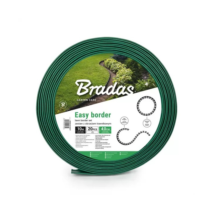 Kerti szegély szett easy border 10m x 4cm zöld