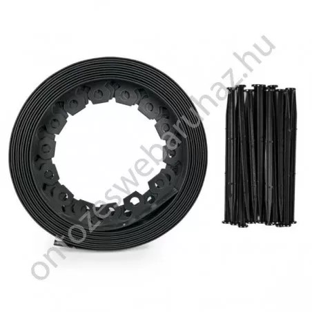 Kerti szegély szett easy border 10m x 4cm fekete