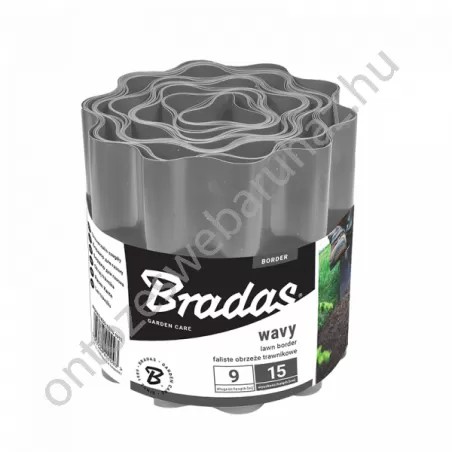 Bradas univerzális ágyásszegély szürke 9m x 10cm