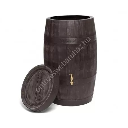 Esővízgyűjtő "Barrique" 250 L sötétbarna hordó csap nélkül