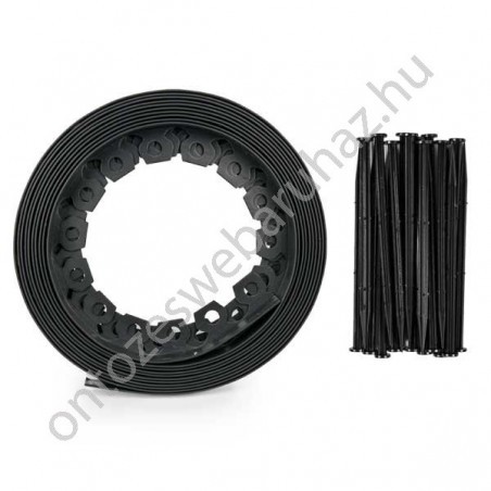 Kerti szegély szett easy border 10m x 5cm fekete