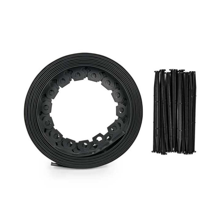 Kerti szegély szett easy border 10m x 5cm fekete