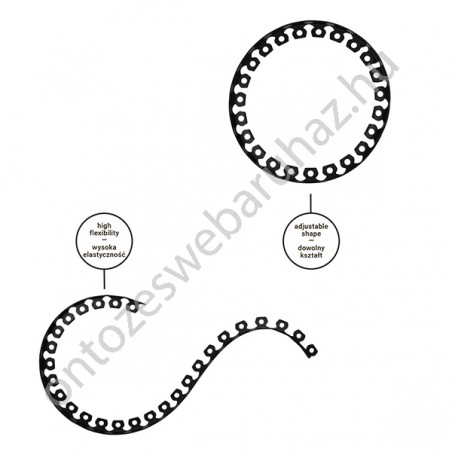 Kerti szegély szett easy border 10m x 5cm fekete
