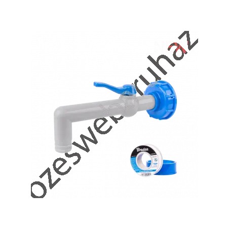 IBC csatlakozó készlet 90°-os csappal 1" tömlőhöz