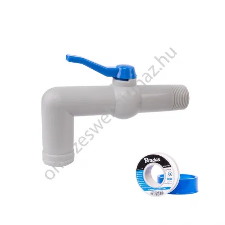 Kerti kifolyó csap 90° 1''menetes