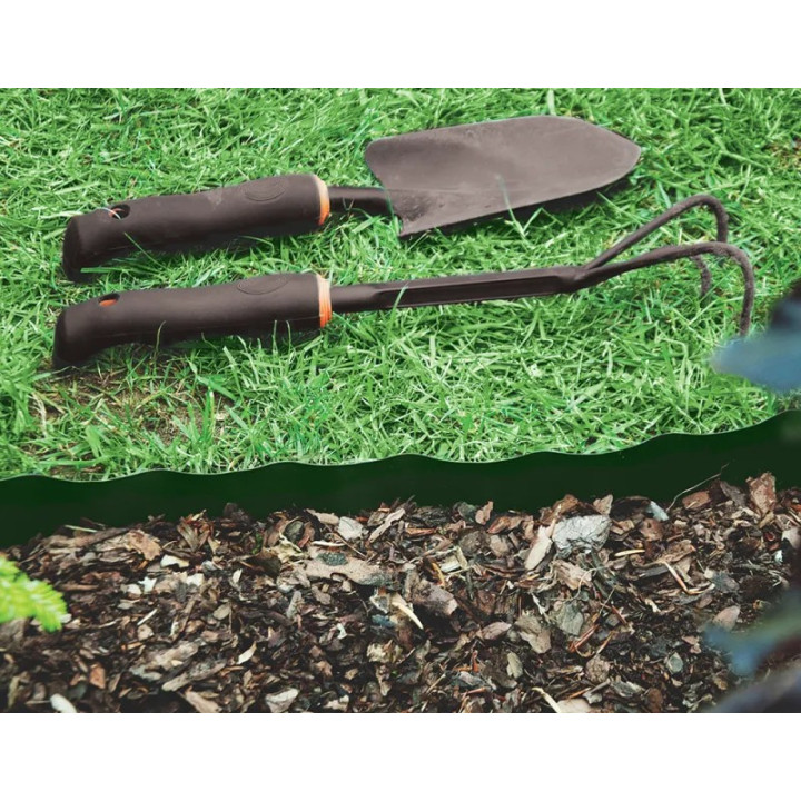 Bradas univerzális ágyásszegély zöld 25 cm x 9 m PE