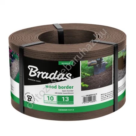 Fahatású gyepszegély - barna 130mm x 10m
