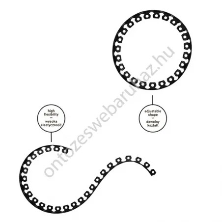 Kerti szegély szett easy border 10m x 4cm grafit