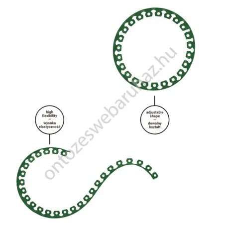 Kerti szegély szett easy border 10m x 5cm zöld