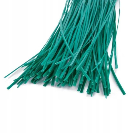 Kötöződrót zöld, lapos műanyag bevonattal 15cm 100db/cs