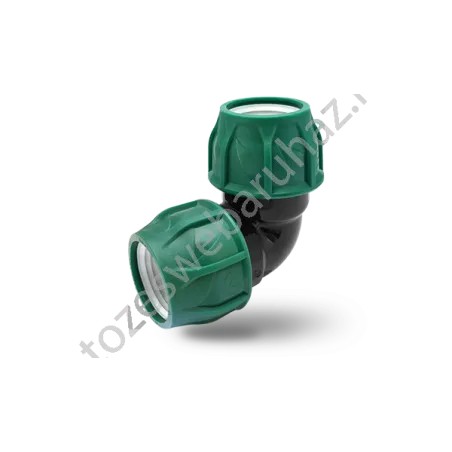 KPE MPE könyök 50x50 tok x tok (zöld,10bar)