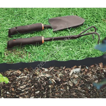 Bradas univerzális ágyásszegély fekete 9m x 20cm