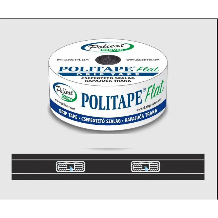 Poliflat csepegtető szalag 6 mil, 20 cm, 0,6 L / h, 3000 m ( 16,9 Ft / m )