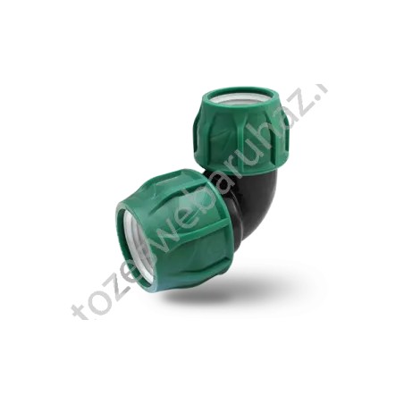 KPE,MPE könyök 90x90 tok x tok (zöld,6bar)