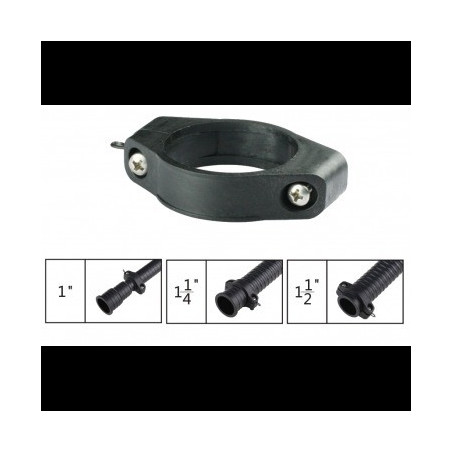 Műanyag csőbilincs 38mm bordás,spirál tömlőkhöz