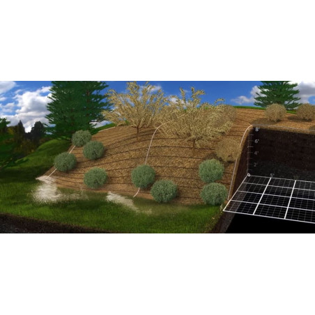 PC csepegtető cső Dynomac PC DN 16 mm 75 cm, 2 l/h, 25 m nyomás kompenzált ( föld alá is fektethető )