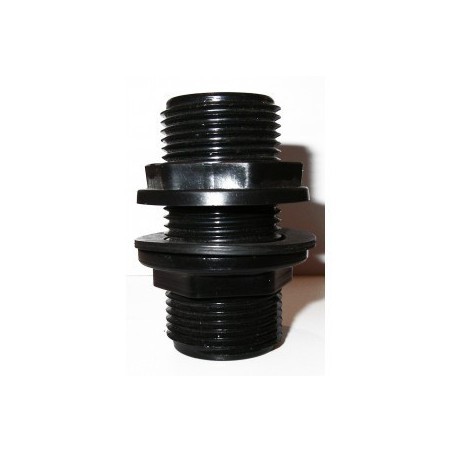 Tartály átvezető közcsavar 1" műanyag, tömítéssel és anyával