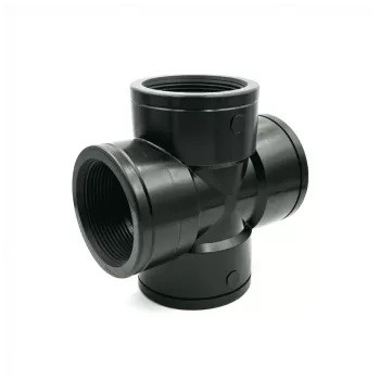 Műanyag menetes  kereszt idom BM